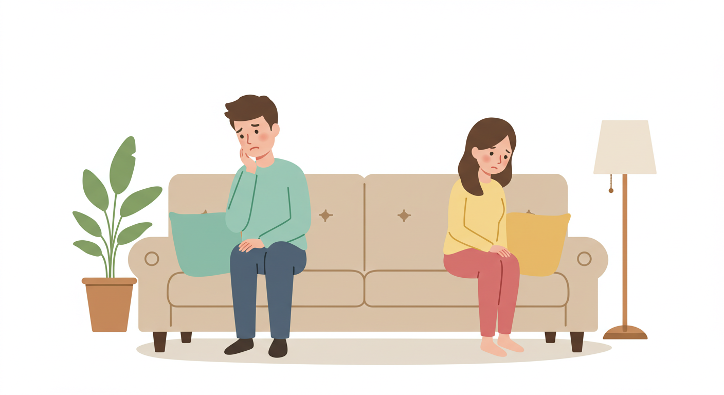 ケンカ中の夫婦