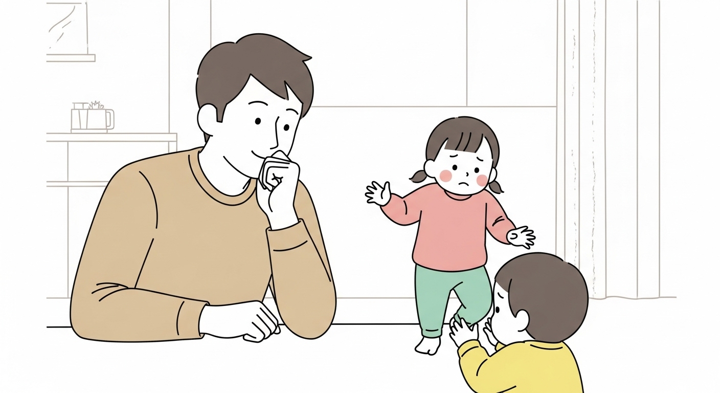 子どもを見守る親