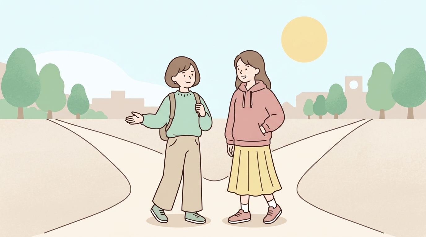 未来を決める大学生二人